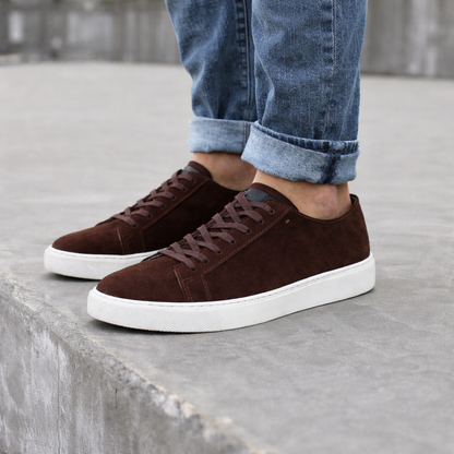 Sneakers en Daim Premium – Marron
