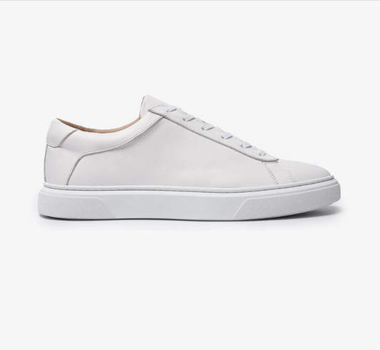 Sneakers en Cuir Lisse – Blanc