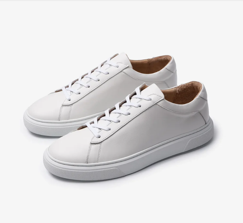 Sneakers en Cuir Lisse – Blanc