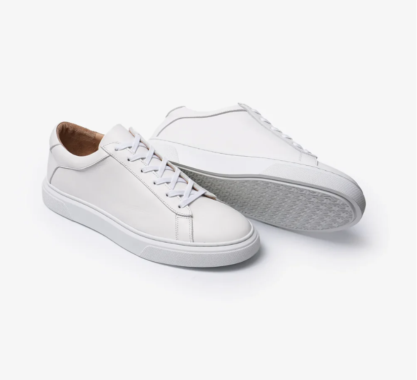 Sneakers en Cuir Lisse – Blanc