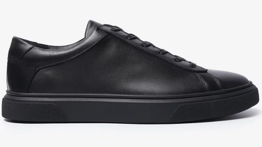 Sneakers en Cuir Lisse – Noir