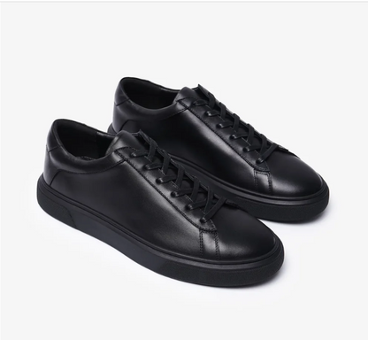 Sneakers en Cuir Lisse – Noir