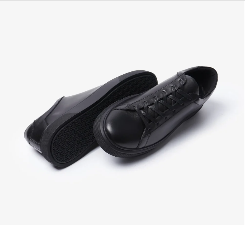 Sneakers en Cuir Lisse – Noir