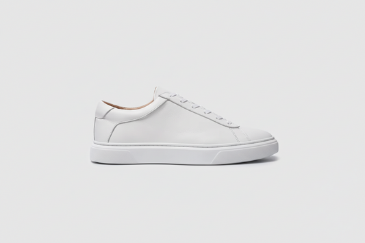 Sneakers en Cuir Lisse – Blanc