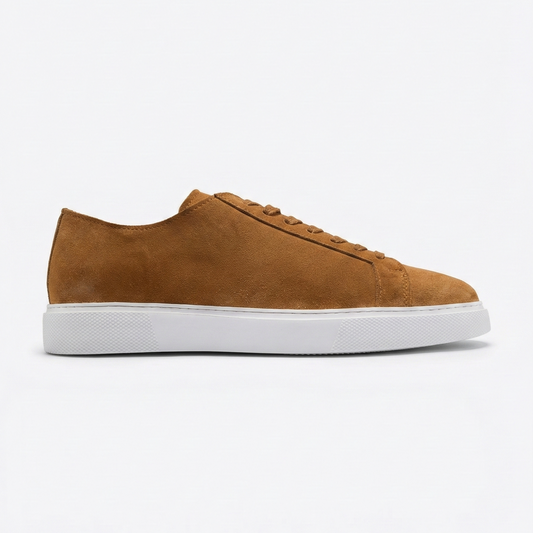 Sneakers en Daim Premium – Camel